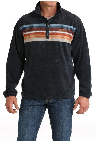 Cinch Men's Navy Stripe Polar Fleece Pullover-MWK1912002
