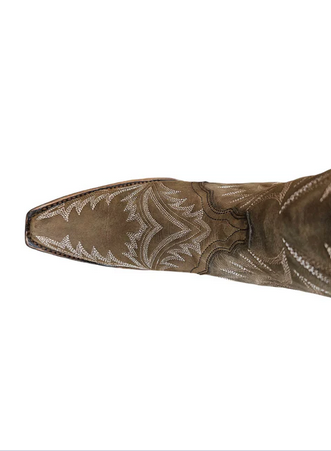 Circle G Ladies Snip Toe Western Boot White Stitching L6213