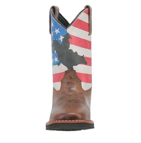 Dan Post Kids Buck Leather Square Toe Cowboy Boot DPC2823/DPC3823