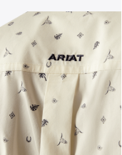 Ariat Mens Off White Colter Classic Fit Shirt-10054818