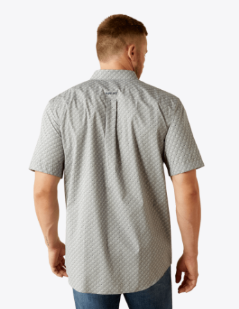 Ariat Mens Grey Wrinkle Free Obert Classic Fit Shirt-10054809