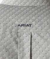 Ariat Mens Grey Wrinkle Free Obert Classic Fit Shirt-10054809