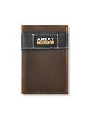 Ariat Rodeo Work Canvas Brown Tri-Fold Wallet - A3400002