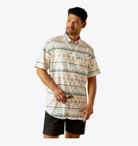 Ariat Men's VentTEK Classic Fit Shirt - Moonbeam - 10058810