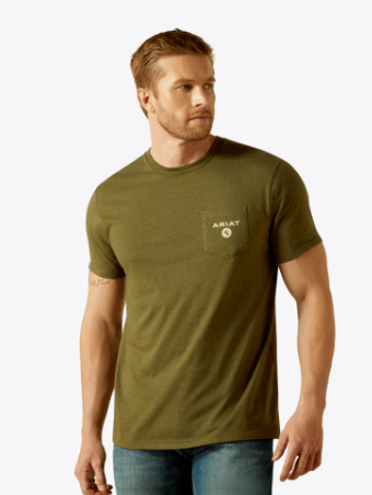 Ariat Mens Military Heather Roped Diamond TShirt-10062414