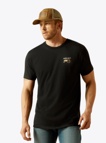 Ariat Mens Black Gramps Tractor TShirt-10062425
