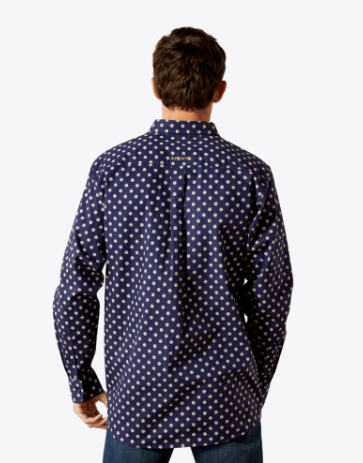 Ariat Mens Dark Blue Sammy Fitted Shirt-10062246