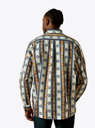 Ariat Mens Blue Shilo Classic Fit Shirt-10062236