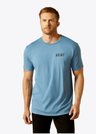 Ariat Mens Coronet Blue Blazing Saddle TShirt-10062421