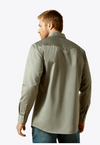 Ariat Mens Grey Solid Twill Fitted Shirt-10062247