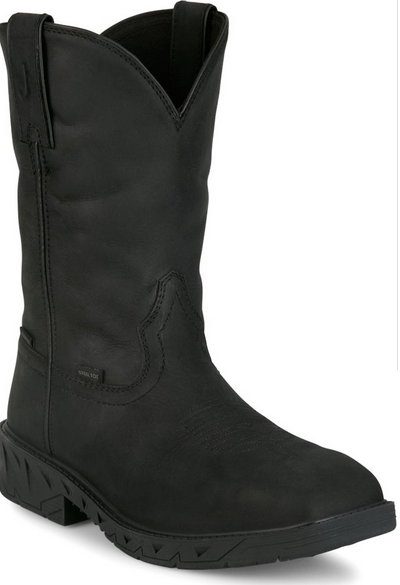 Justin Mens Drifter Black Steel Toe Work Boot-PD4065