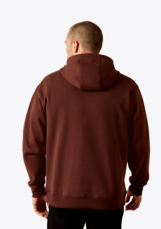 Ariat Mens Deep Mahogany Logo Hoodie-10065839