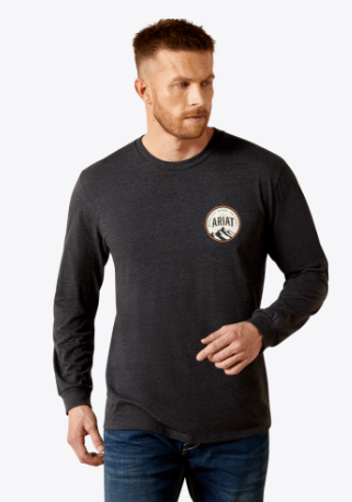 Ariat Mens Charcoal Heather Circle TShirt-10065903