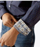 Ariat Mens Navy Wrinkle Free Daven Fitted Shirt-10062199