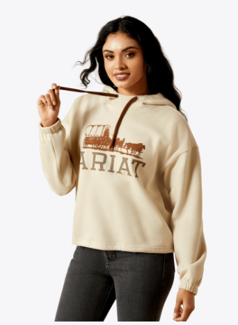 Ariat Ladies Oyster Grey Essential Hoodie-10065939