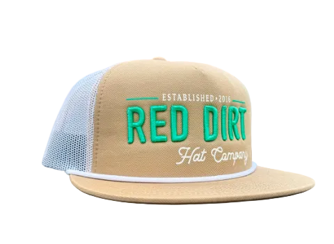 Red Dirt Papa Khaki and White Hat-RDHC527