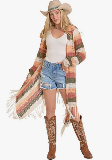 Rock&Roll Ladie's Baja Sweater Cardigan -BW95T08092