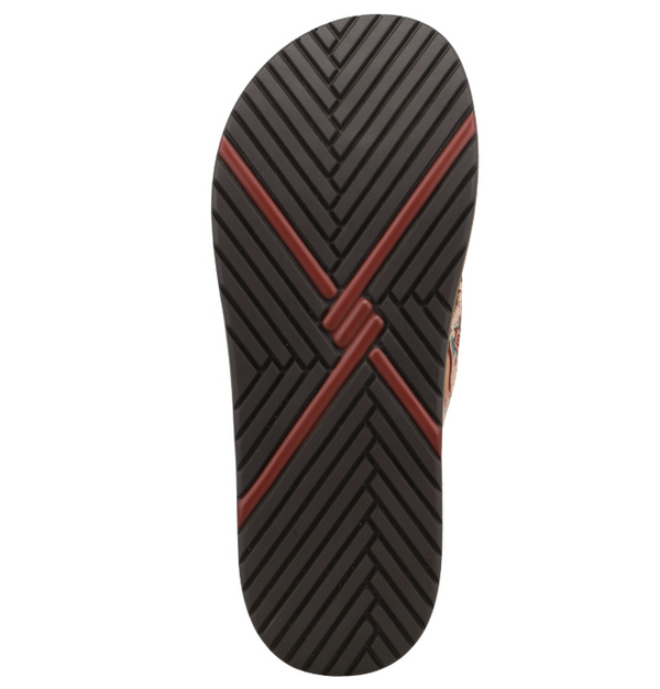 Twisted X Hooey Mauve Multi Flip Flops-WFF0002