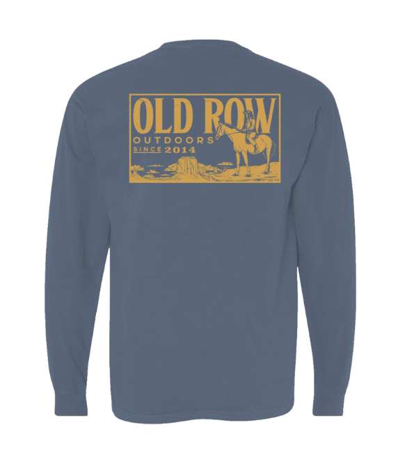 Old Row Blue Jean Outdoors Cliff Long Sleeve Tee- WROW4048