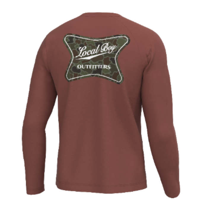 Local Boy Long Sleeve Heather - Mahogany - L1410011-MGNY