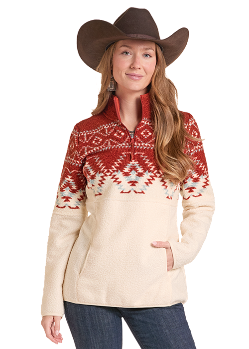 Panhandle Slim Ladies Aztec Border Pullover-DW91C09295