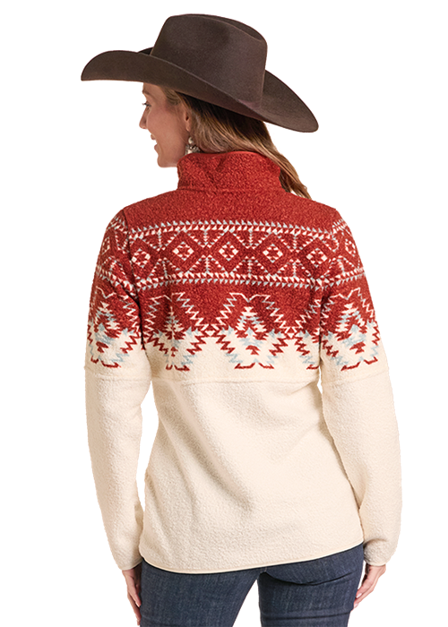 Panhandle Slim Ladies Aztec Border Pullover-DW91C09295