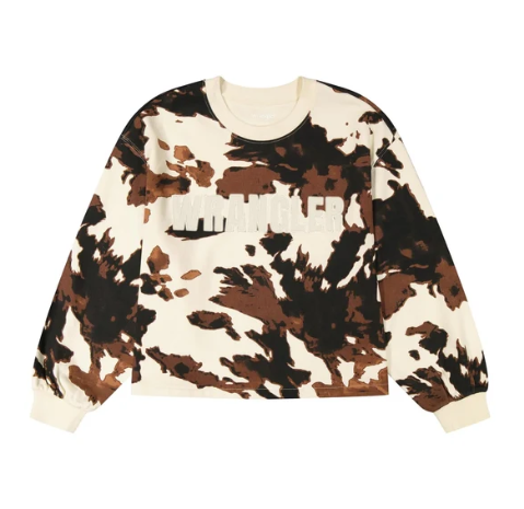Wrangler Ladies Cow Logo Canyon Crew Pullover-112384040