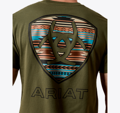 Ariat Men's Rust Serape Shield T-Shirt Grape Leaf 10079616