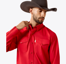 Ariat Men's Everything Classic Fit Snap Shirt Scarlet Red 10079765