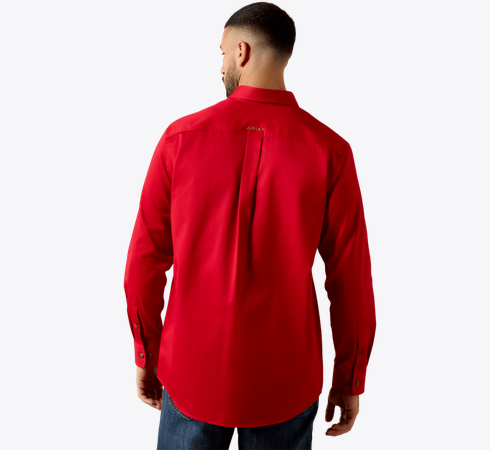 Ariat Men's Solid Twill Classic Fit Shirt Scarlet Sage 10079475