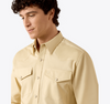 Ariat Men's Solid Twill Fitted Shirt Off White 10079262