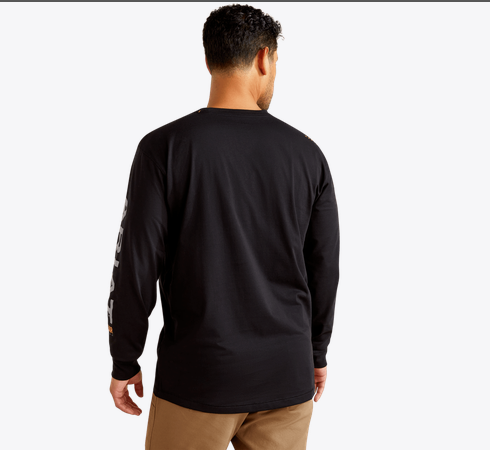 Ariat Men's Rebar Workman Logo T-Shirt Black Alloy 10062768