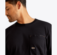 Ariat Men's Rebar Workman Logo T-Shirt Black Alloy 10062768