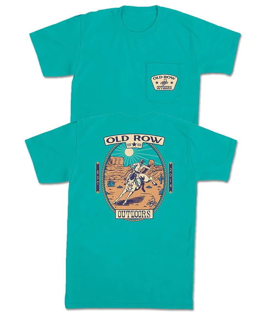 Old Row Outdoors Desert Cowboy Pocket Tee Seafoam WROW3043