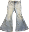 Ladies Wrangler Flare Light Wash Jeans-1011MPFKI