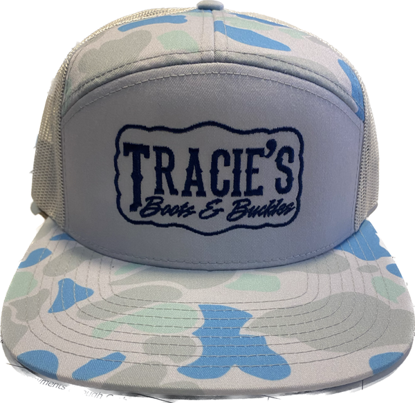 Tracie's Boots and Buckles "Tracie's Logo" Hat - Saltwater Duck Camo / Charcoal - TBBLSWDCC