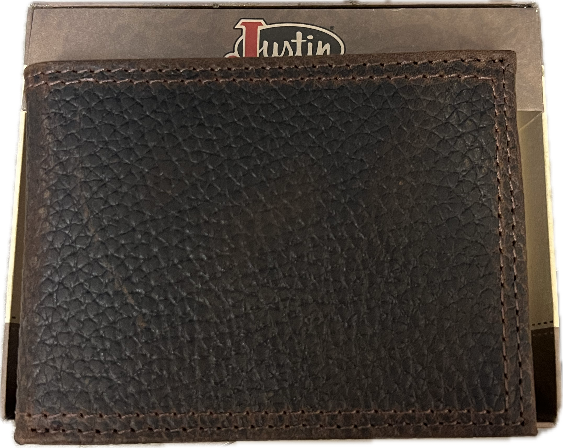 Justin Wallet Genuine Leather Textured BiFold-2512391615