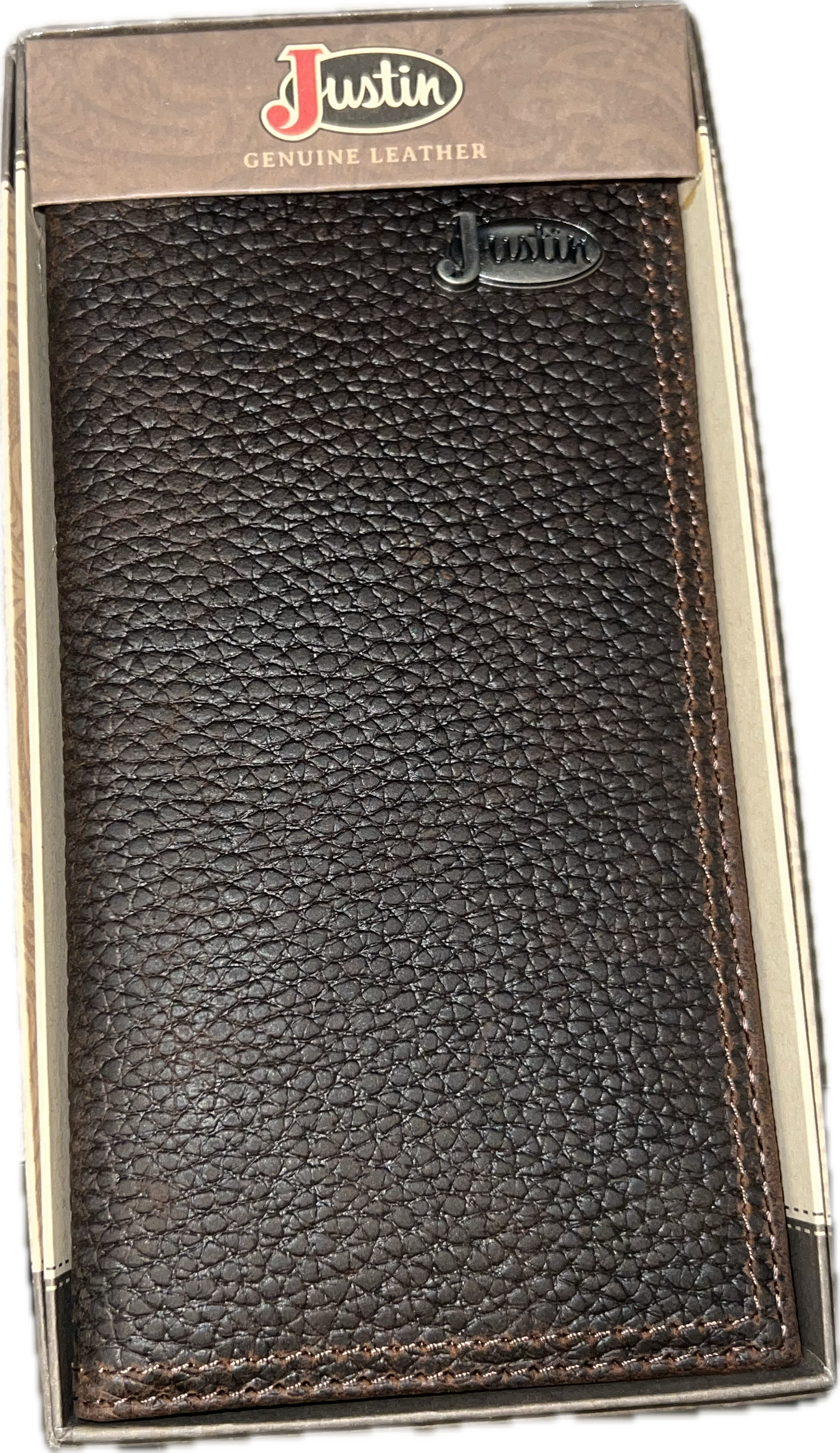 Justin Wallet Genuine Leather Rodeo Solid Brown Wallet-2512395665