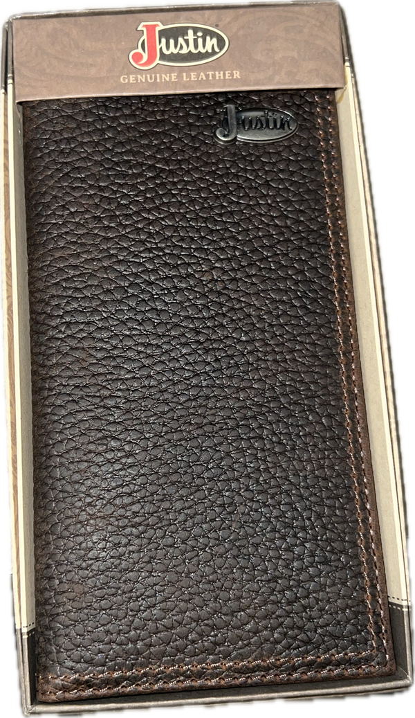 Justin Wallet Genuine Leather Rodeo Solid Brown Wallet-2512395665