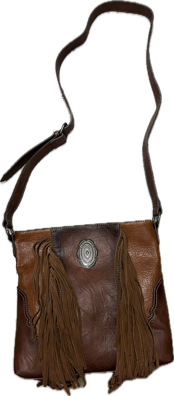 Justin Brands Large Brown Two Tone Purse-2510245272