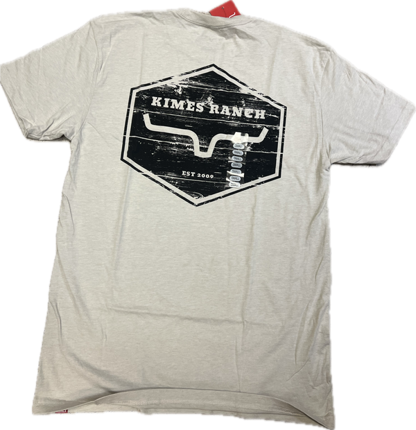 Kimes Ranch Men's Wooden Hex Sand Tee Shirt