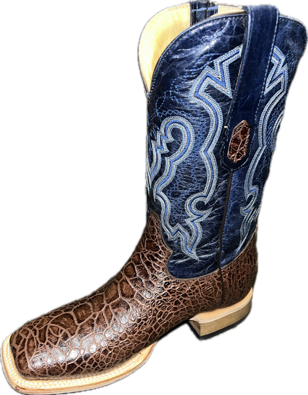 Cowtown Mens Square Toe Sea Turtle Print Boot-Q6044