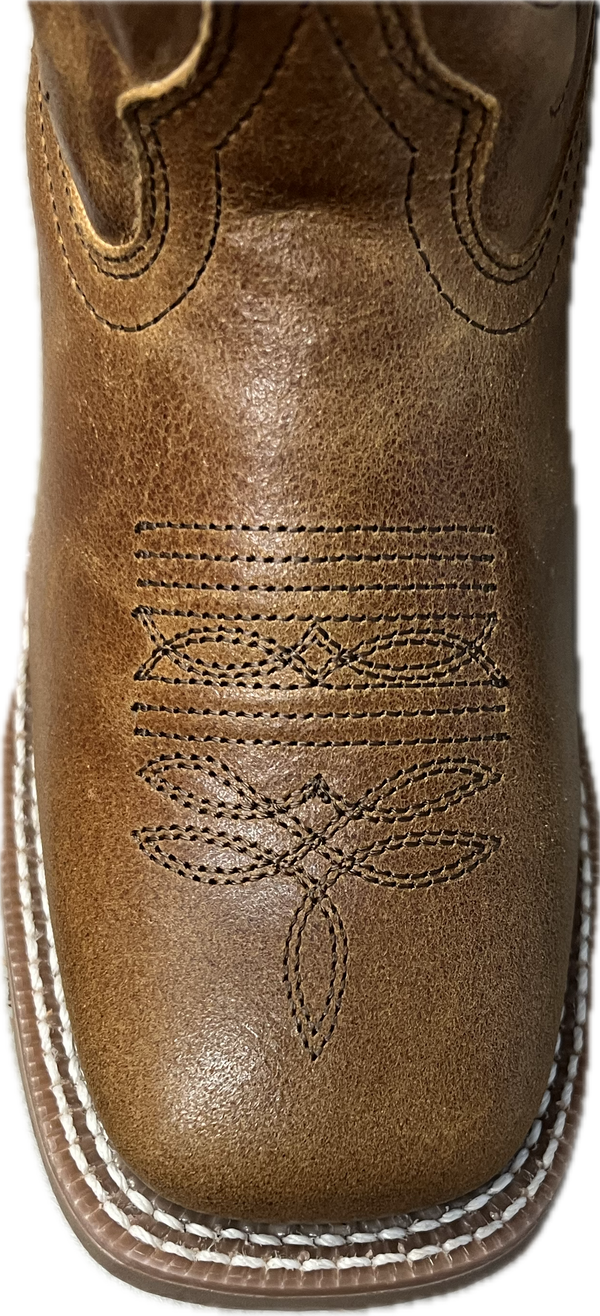Cowboy Approved Ladies Emberlynn Tan Square Toe Boots-2032