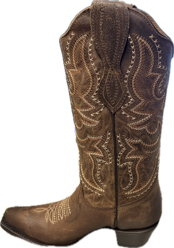 Circle G Ladies Snip Toe X Stitch Boot-L6347