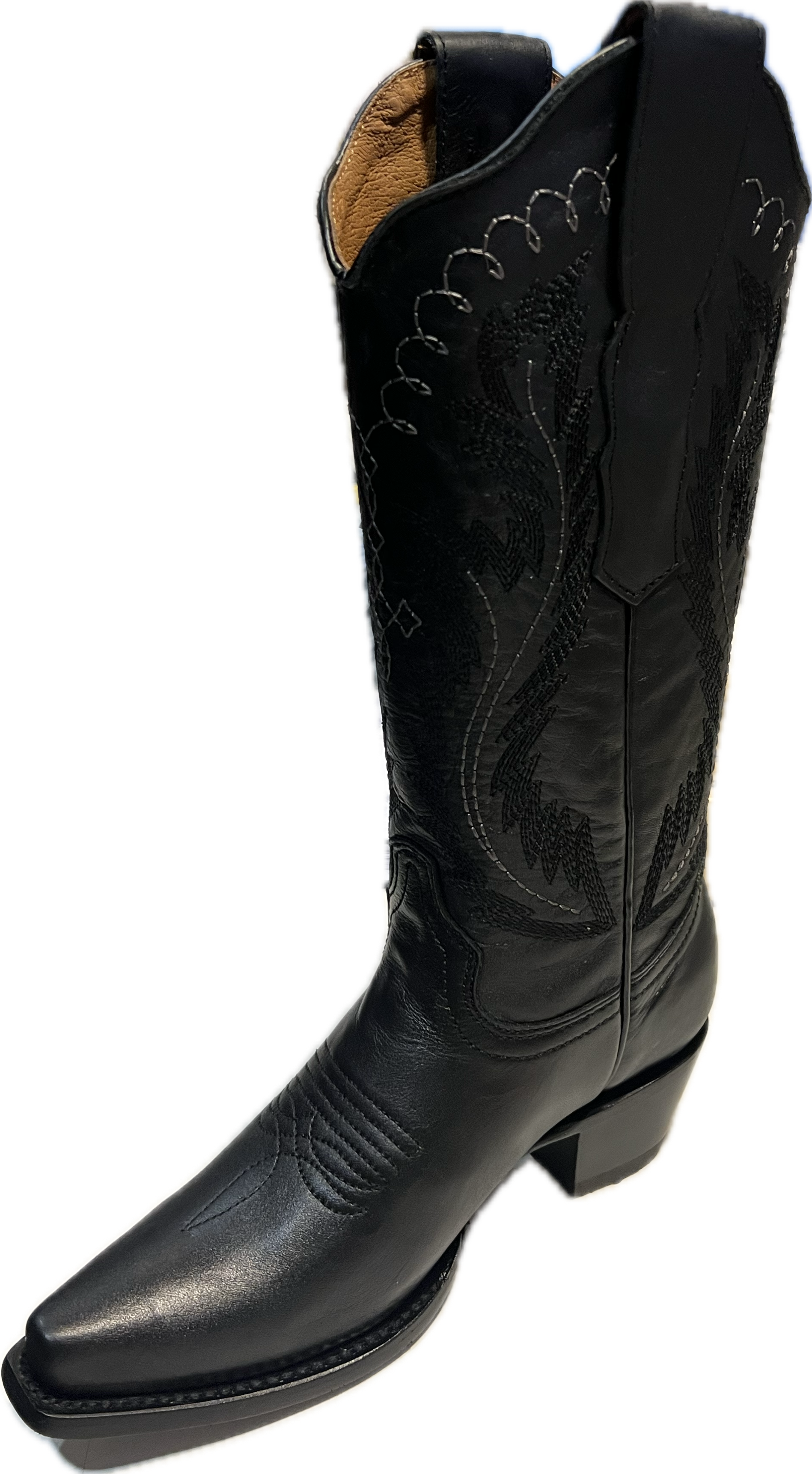 Corral Ladies Black With Silver Stitching Boots-L6339