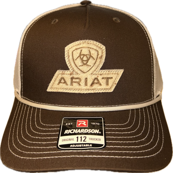 Ariat Brown Calf Hair Mesh Back Ball Cap-A300095202