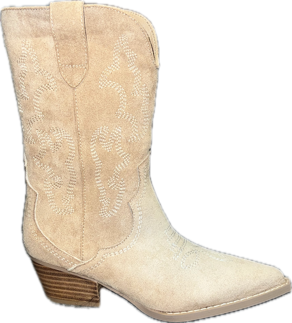 Corkys Footwear Ladies Camel Faux Suede Boots-80-0308-CAFS-A