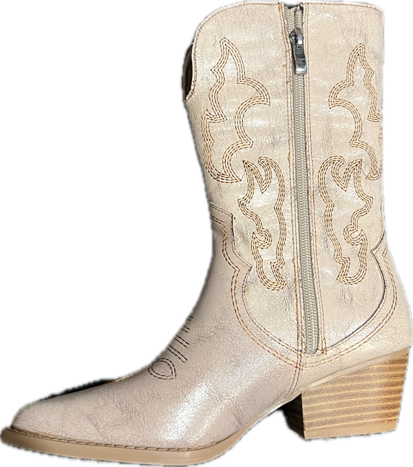 Corkys Footwear Ladies Putty Crackle Boots-80-0308-PUTC-A