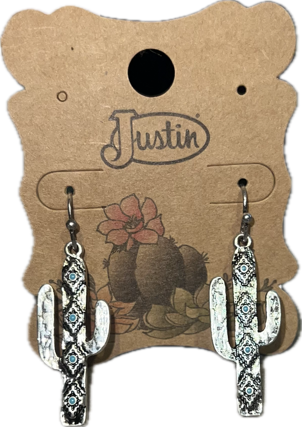 Justin Ladies Saguaro Pendant Earrings-26105EJ1