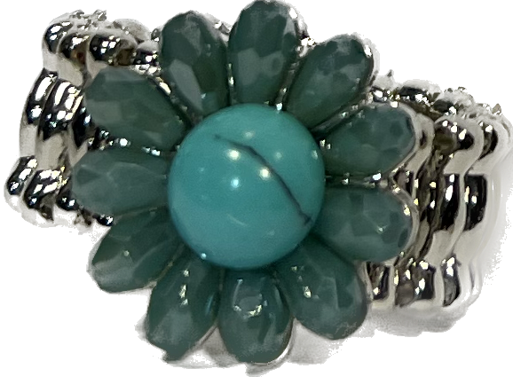 Coco and Carmen Cocktail Stretch Turquoise Ring-2415389F